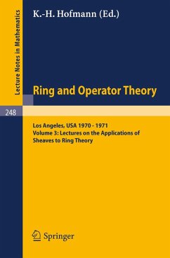 Tulane University Ring and Operator Theory Year, 1970-1971 (eBook, PDF)