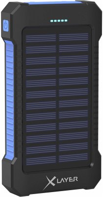 Xlayer Powerbank PLUS Solar Black/Blue 8000mAh
