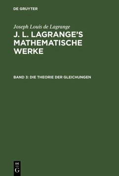 Die Theorie der Gleichungen (eBook, PDF) - Lagrange, Joseph Louis De