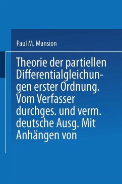 Theorie der Partiellen Differentialgleichungen erster Ordnung (eBook, PDF) - Mansion, M. Paul