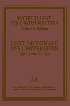 Cover World List of Universities / Liste Mondiale des Universites (eBook, PDF)