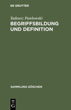 Begriffsbildung und Definition (eBook, PDF) - Pawlowski, Tadeusz