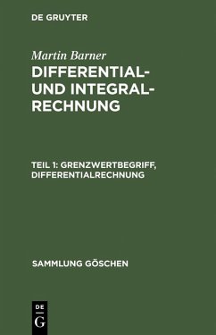Grenzwertbegriff, Differentialrechnung (eBook, PDF) - Barner, Martin