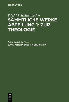 Cover Hermeneutik und Kritik mit besonderer Beziehung auf das Neue Testament (eBook, PDF)