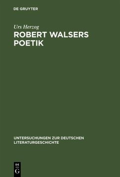 Cover Robert Walsers Poetik (eBook, PDF)