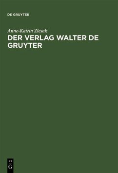 Cover Der Verlag Walter de Gruyter (eBook, PDF)