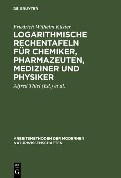 Cover Logarithmische Rechentafeln für Chemiker, Pharmazeuten, Mediziner und Physiker (eBook, PDF)