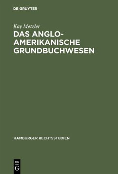 Cover Das anglo-amerikanische Grundbuchwesen (eBook, PDF)