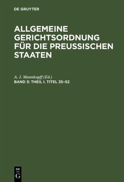 Cover Theil I. Titel 35-52 (eBook, PDF)