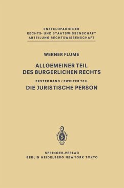Allgemeiner Teil des Bürgerlichen Rechts (eBook, PDF) - Flume, Werner