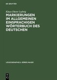 Markierungen im allgemeinen einsprachigen Wörterbuch des Deutschen (eBook, PDF)