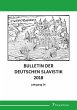 Bulletin der Deutschen Slavistik 2018 - Bild 1