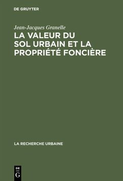 Cover La valeur du sol urbain et la propriété foncière (eBook, PDF)