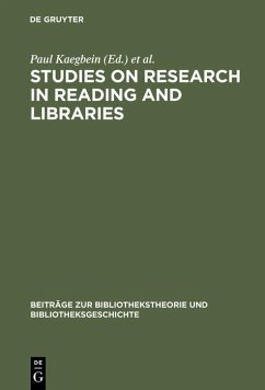 Cover Studies on research in reading and libraries (eBook, PDF)
