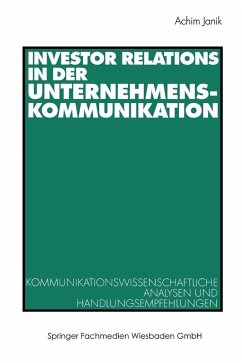 Investor Relations in der Unternehmenskommunikation (eBook, PDF) - Janik, Achim