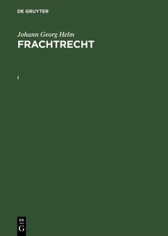 Frachtrecht 1 (eBook, PDF) - Helm, Johann Georg