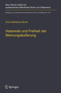 Hassrede und Freiheit der Meinungsäußerung - Struth, Anna Katharina