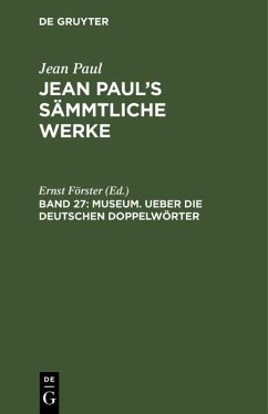 Museum. Ueber die deutschen Doppelwörter (eBook, PDF)