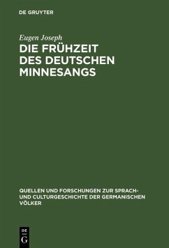 Die Frühzeit des deutschen Minnesangs (eBook, PDF) - Joseph, Eugen