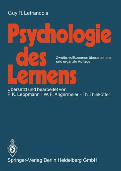Psychologie des Lernens (eBook, PDF) - Lefrancois, Guy R.