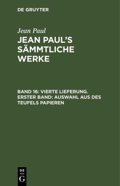 Cover Vierte Lieferung. Erster Band: Auswahl aus des Teufels Papieren (eBook, PDF)