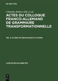 Etudes de sémantique et autres (eBook, PDF)