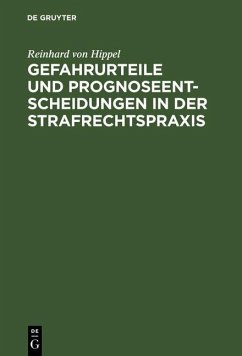 Cover Gefahrurteile und Prognoseentscheidungen in der Strafrechtspraxis (eBook, PDF)