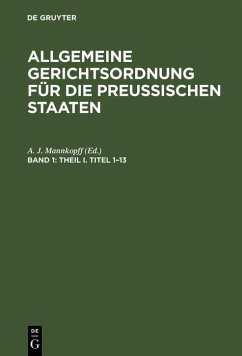 Cover Theil I. Titel 1-13 (eBook, PDF)