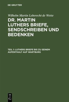 Cover Luthers Briefe bis zu seinem Aufenthalt auf Wartburg (eBook, PDF)