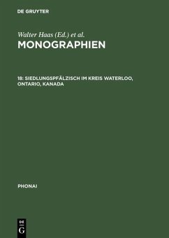 Siedlungspfälzisch im Kreis Waterloo, Ontario, Kanada (eBook, PDF)