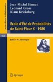 Ecole d'Ete de Probabilites de Saint-Flour X, 1980 (eBook, PDF)