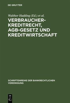 Cover Verbraucherkreditrecht, AGB-Gesetz und Kreditwirtschaft (eBook, PDF)