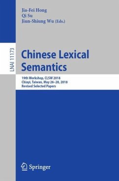 Chinese Lexical Semantics