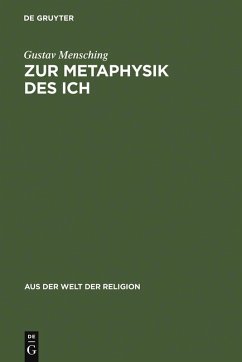 Zur Metaphysik des Ich (eBook, PDF) - Mensching, Gustav