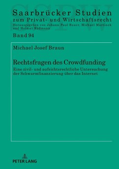Rechtsfragen des Crowdfunding (eBook, ePUB) - Michael Josef Braun, Braun