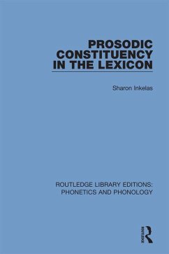 Cover Prosodic Constituency in the Lexicon (eBook, PDF)