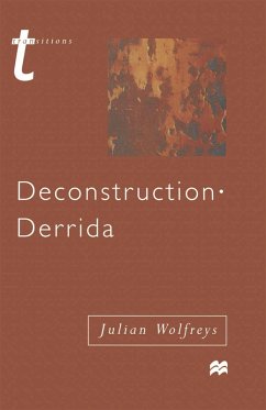 Deconstruction - Derrida (eBook, PDF) - Wolfreys, Julian