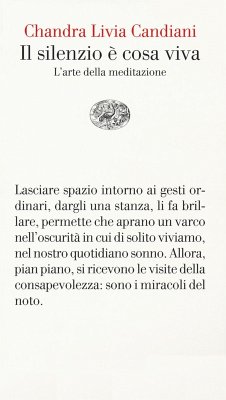 Cover Il silenzio è cosa viva. L'arte della meditazione