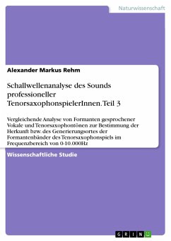 Schallwellenanalyse des Sounds professioneller TenorsaxophonspielerInnen. Teil 3 - Rehm, Alexander Markus
