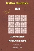 Master of Puzzles - Killer Sudoku 200 Medium to Hard Puzzles 9x9 Vol. 13