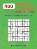 400 KILLER JIGSAW puzzles 9 x 9 MEDIUM - HARD + BONUS 250 LABYRINTH 22 x 22