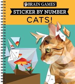 Brain Games - Sticker by Number: Cats! (28 Images to Sticker) - Publications International Ltd; New Seasons; Brain Games