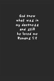 God knew what was in my darkness and still he loved me Romans 5: 8