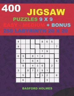 400 JIGSAW puzzles 9 x 9 EASY - MEDIUM + BONUS 250 LABYRINTH 20 x 20 - Holmes, Basford