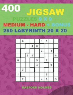 400 JIGSAW puzzles 9 x 9 MEDIUM - HARD + BONUS 250 LABYRINTH 20 x 20 - Holmes, Basford