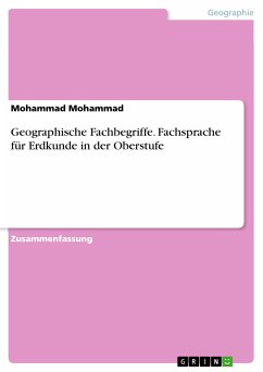 Geographische Fachbegriffe. Fachsprache für Erdkunde in der Oberstufe (eBook, PDF)