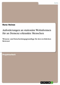 Anforderungen an stationäre Wohnformen für an Demenz erkrankte Menschen - Heinze, Rene