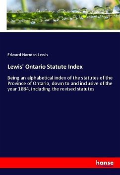 Lewis' Ontario Statute Index