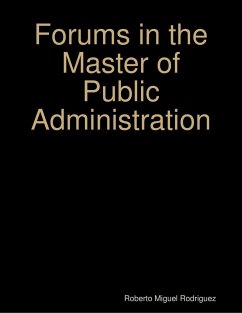 Cover Forums in the Master of Public Administration (eBook, ePUB)