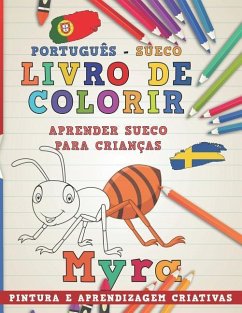 Livro de Colorir Português - Sueco I Aprender Sueco Para Crianças I Pintura E Aprendizagem Criativas - Nerdmediabr